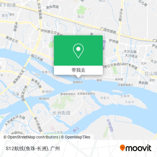 S12航线(鱼珠-长洲)地图
