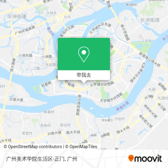 广州美术学院生活区-正门地图