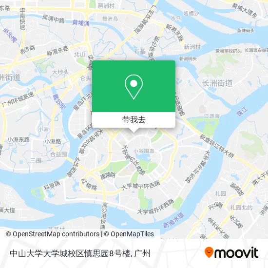 中山大学大学城校区慎思园8号楼地图