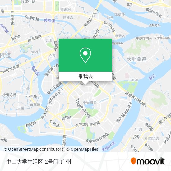 中山大学生活区-2号门地图