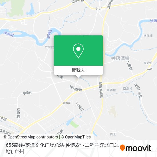 655路(钟落潭文化广场总站-仲恺农业工程学院北门总站)地图