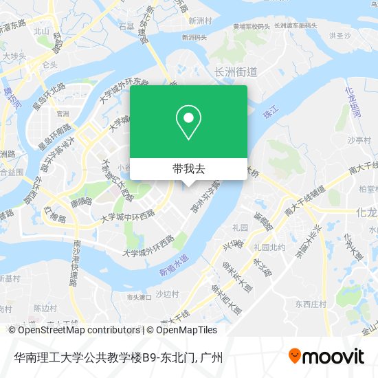 华南理工大学公共教学楼B9-东北门地图