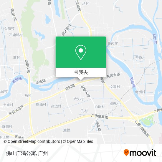 佛山广鸿公寓地图