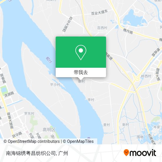 南海锦绣粤昌纺织公司地图