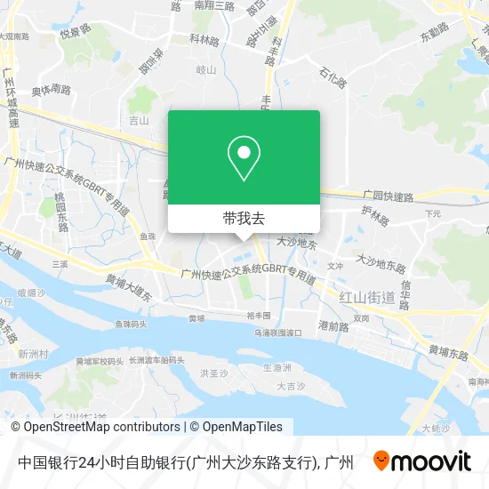 中国银行24小时自助银行(广州大沙东路支行)地图