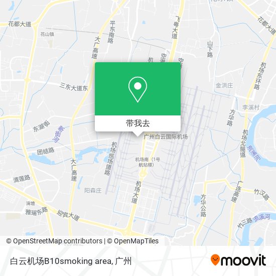 白云机场B10smoking area地图