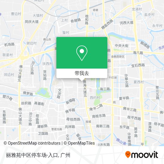丽雅苑中区停车场-入口地图