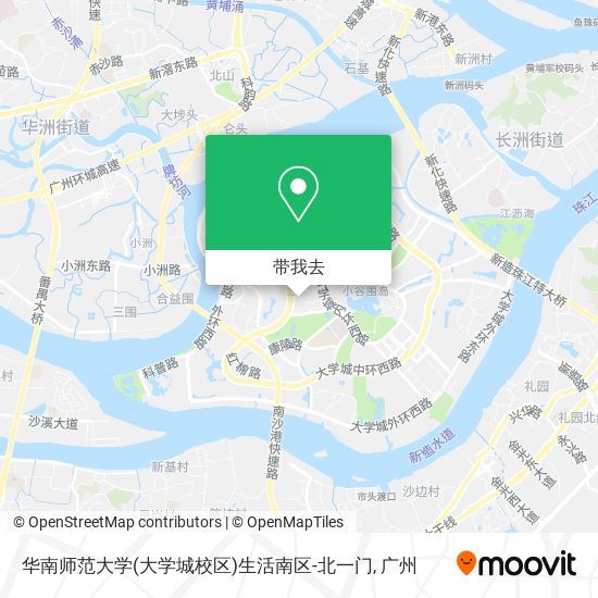华南师范大学(大学城校区)生活南区-北一门地图