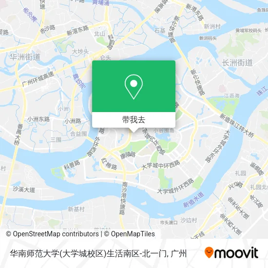 华南师范大学(大学城校区)生活南区-北一门地图