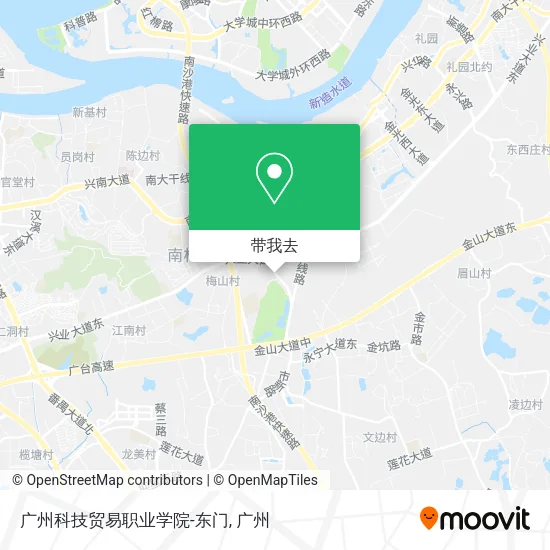广州科技贸易职业学院-东门地图