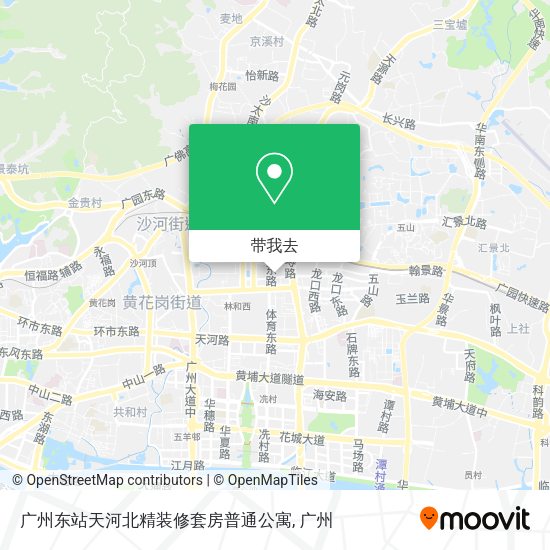 广州东站天河北精装修套房普通公寓地图