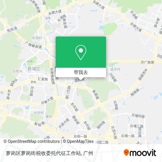 萝岗区萝岗街税收委托代征工作站地图