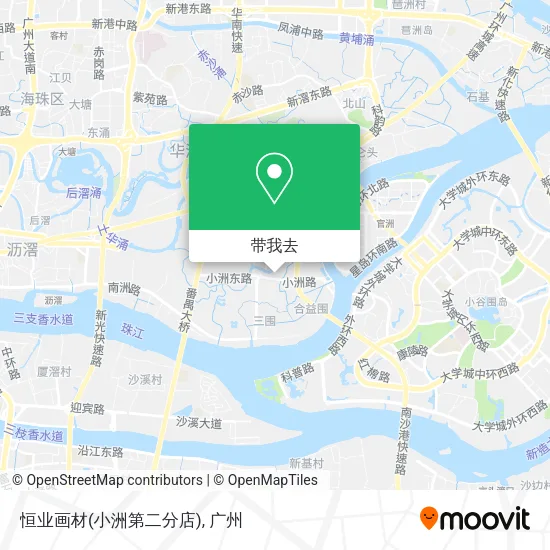 恒业画材(小洲第二分店)地图