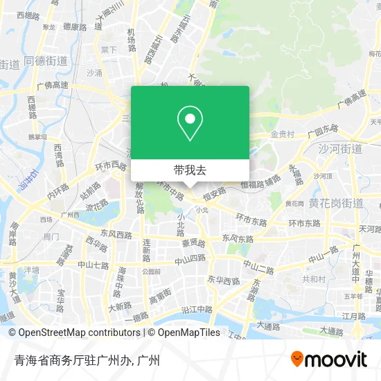 青海省商务厅驻广州办地图