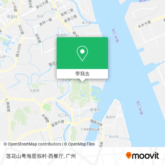 莲花山粤海度假村-西餐厅地图
