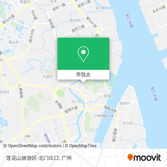 莲花山旅游区-北门出口地图