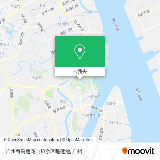 广州番禺莲花山旅游区睡莲池地图