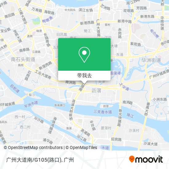 广州大道南/G105(路口)地图