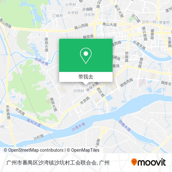 广州市番禺区沙湾镇沙坑村工会联合会地图