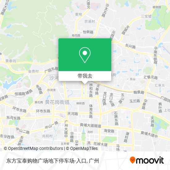 东方宝泰购物广场地下停车场-入口地图
