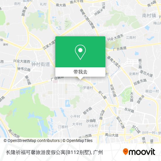 长隆祈福可馨旅游度假公寓(B112别墅)地图