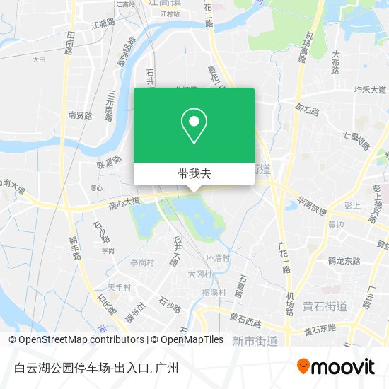 白云湖公园停车场-出入口地图
