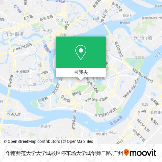 华南师范大学大学城校区停车场大学城华师二路地图