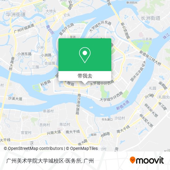 广州美术学院大学城校区-医务所地图