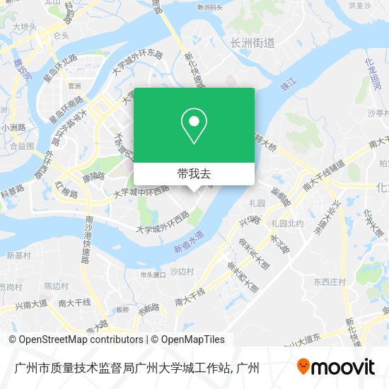 广州市质量技术监督局广州大学城工作站地图