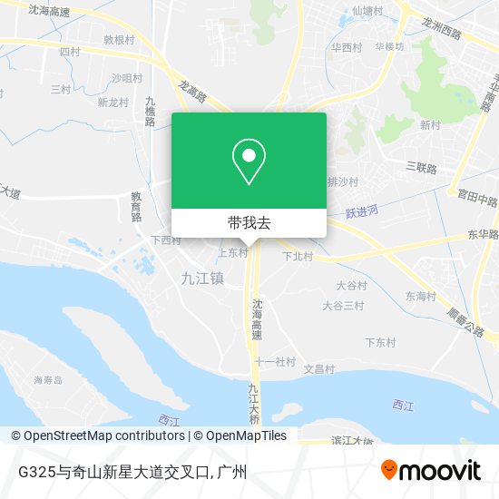 G325与奇山新星大道交叉口地图
