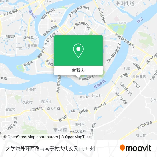 大学城外环西路与南亭村大街交叉口地图