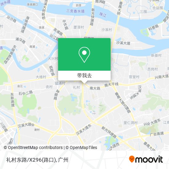 礼村东路/X296(路口)地图