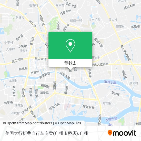 美国大行折叠自行车专卖(广州市桥店)地图
