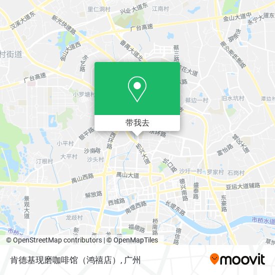肯德基现磨咖啡馆（鸿禧店）地图