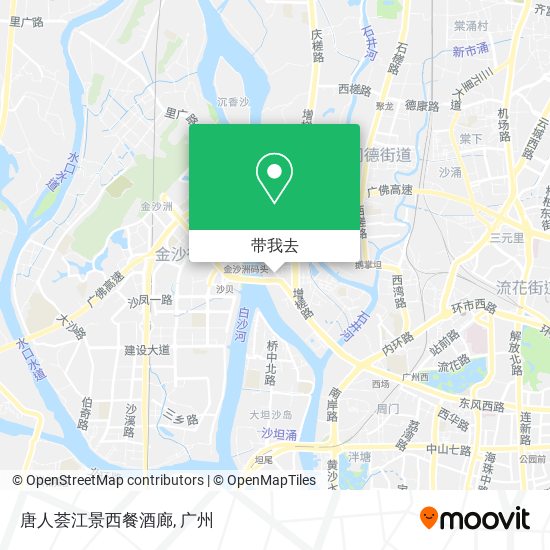 唐人荟江景西餐酒廊地图