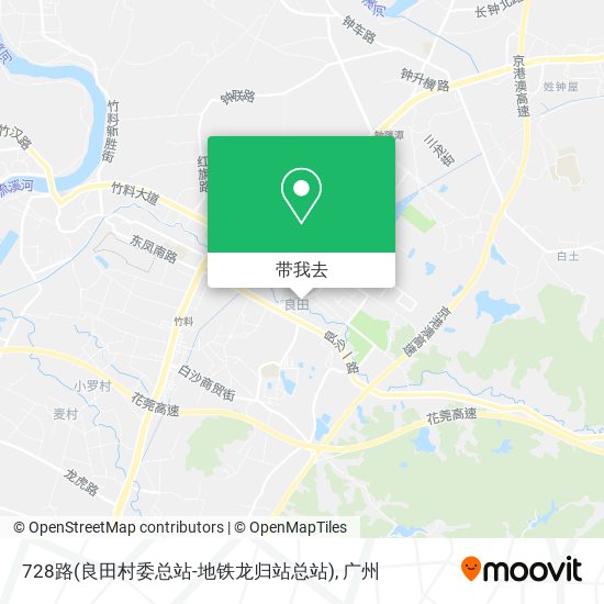 728路(良田村委总站-地铁龙归站总站)地图