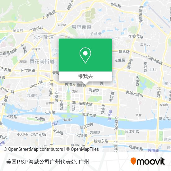 美国P.S.P海威公司广州代表处地图