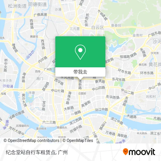 纪念堂站自行车租赁点地图