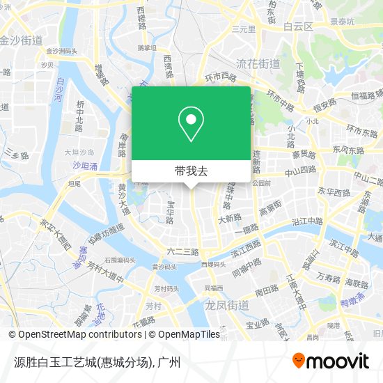源胜白玉工艺城(惠城分场)地图