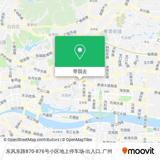 东风东路870-876号小区地上停车场-出入口地图