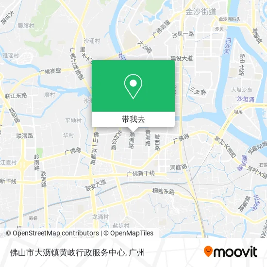 佛山市大沥镇黄岐行政服务中心地图