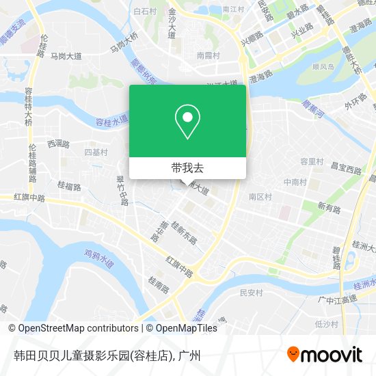 韩田贝贝儿童摄影乐园(容桂店)地图