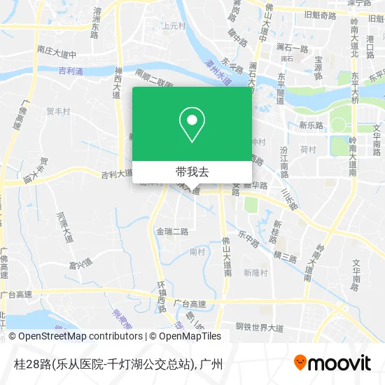桂28路(乐从医院-千灯湖公交总站)地图