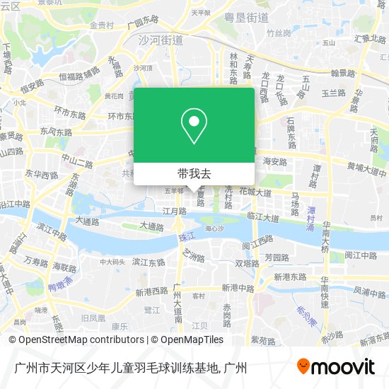 广州市天河区少年儿童羽毛球训练基地地图