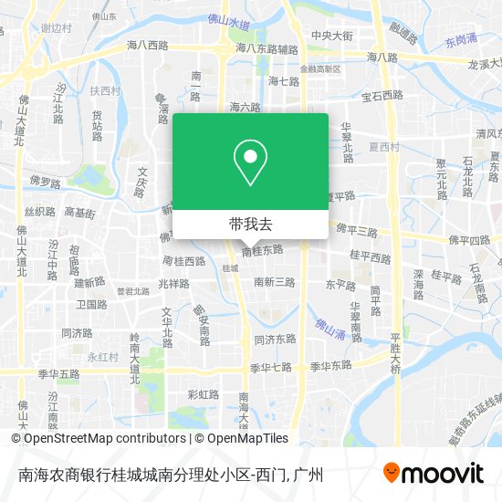 南海农商银行桂城城南分理处小区-西门地图