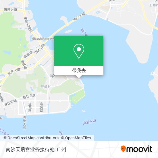 南沙天后宫业务接待处地图