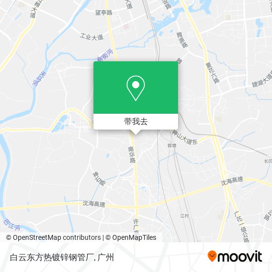 白云东方热镀锌钢管厂地图
