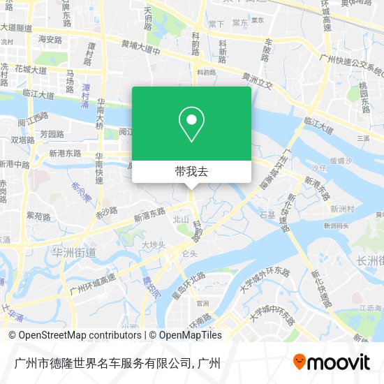 广州市德隆世界名车服务有限公司地图