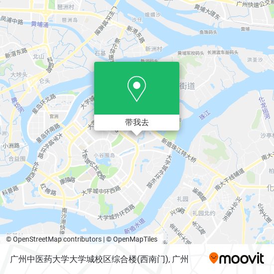 广州中医药大学大学城校区综合楼(西南门)地图