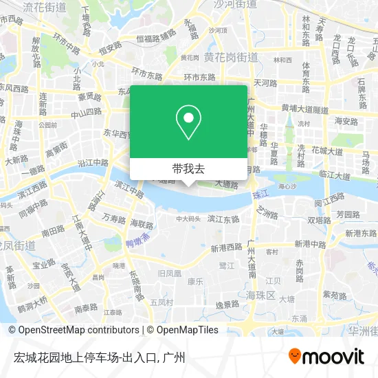 宏城花园地上停车场-出入口地图